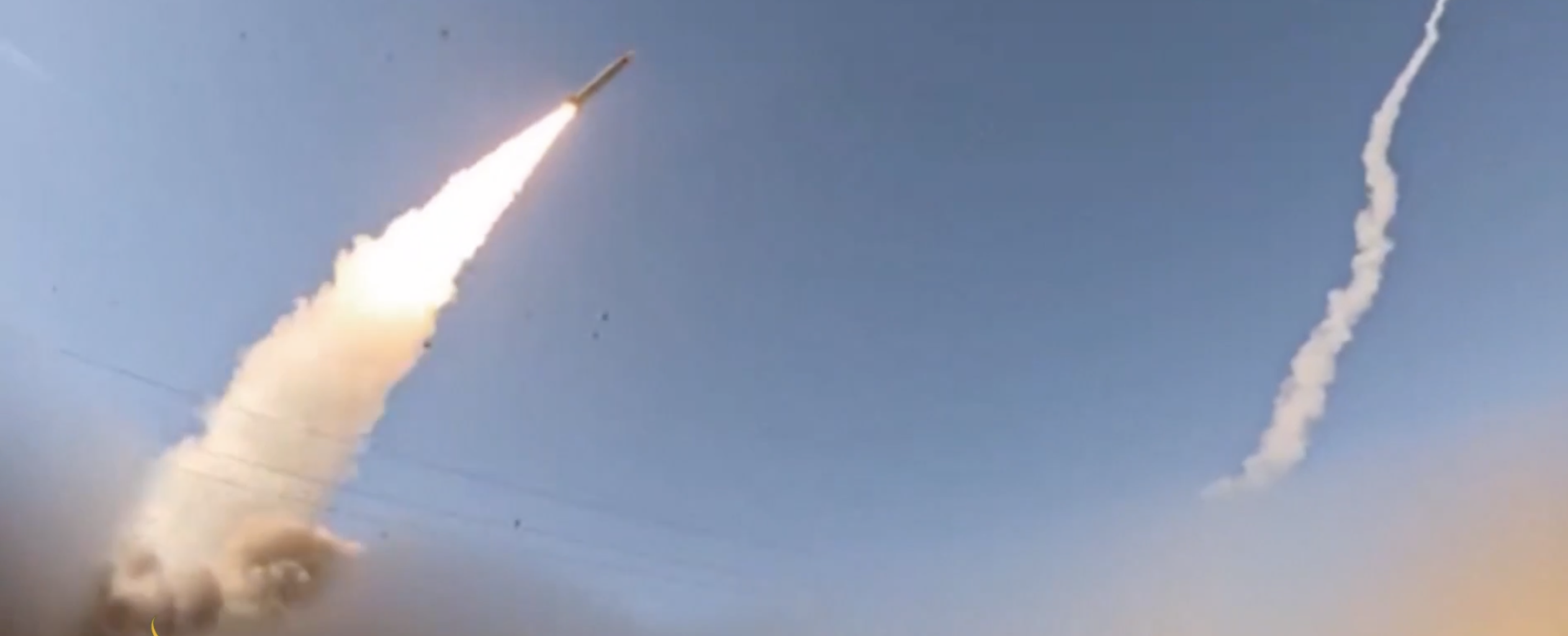 Videograb of Iran's missile launch